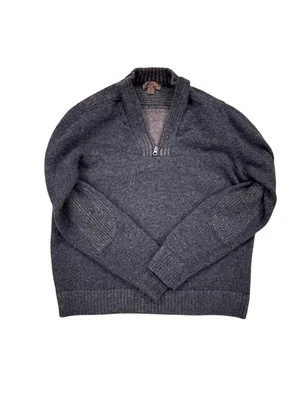 Suéter Pringle Of Scotland Cuello en V Argyle L 44 Lana de Cordero Vintage Gris Rojo Foto 1 de 3