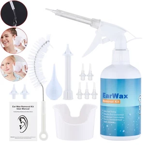 Kit de herramientas de eliminación de cera de oído removedor de cera de oído limpiador de riego sistema de descarga de botellas - Imagen 1 de 16
