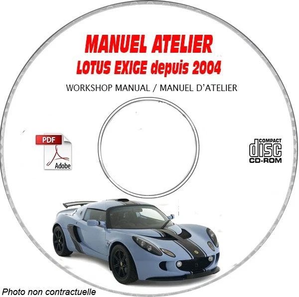EXIGE 04- Manuel Atelier CDROM LOTUS Anglais Expédition - --, Support - CD-ROM  - Photo 1/1