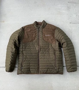 Eddie Bauer Mens L EB700 Down Fill Puffer Coat Jacket Green Hunting Outdoor Zip - Picture 1 of 8