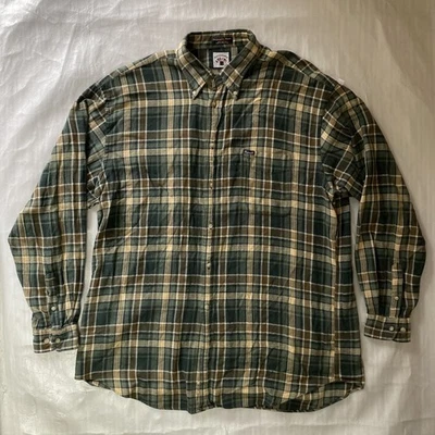 Camisa Faconnable Para Hombres XXL A Cuadros Abotonada Verde Manga Larga Informal Franela Top Foto 1 de 4