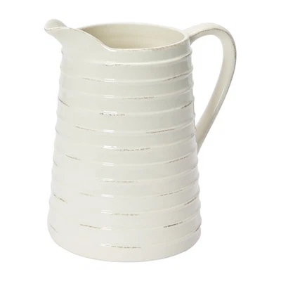 White Ceramic Pitcher - Image 1 of 4