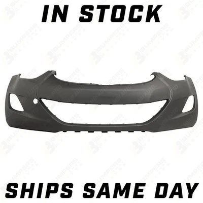 NEW Primered - Front Bumper Cover for 2011-2013 Hyundai Elantra Sedan 865113Y000 - Image 1 of 4