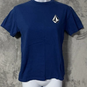 Volcom Youth M Blue T-Shirt Stone Logo Skater Tee 100% Cotton Boys Medium - Picture 1 of 6