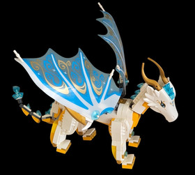 LEGO Elves 41179 Queen Dragon Figure White/Gold w/ Blue Pattern Wings, manual