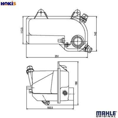 EXPANSION TANK COOLANT CRT 204 000S FOR BMW Z3/Roadster/E36 X5/SAV/E53 3.0L 6cyl - Image 1 of 4