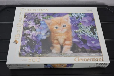 Rompecabezas Clementoni Colección Alta Calidad 500 Piezas - Gatito Entre Flores Foto 1 de 2