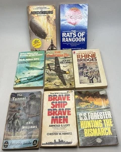 LOT 8 x Vintage Paperbacks World War II Battles Bravery Resistance Nazis History - Picture 1 of 19