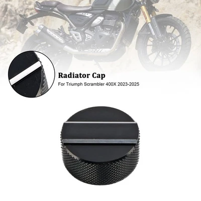 Radiator Cover coolant Cap Lid For Scrambler 400X 2023 2024 2025 Black B` - Image 1 of 4