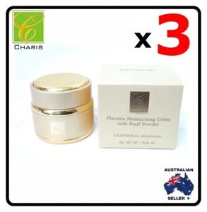 3 x Charis Placenta & Pearl Moisturising Cream 50g Anti-aging Made in Australia - Picture 1 of 1