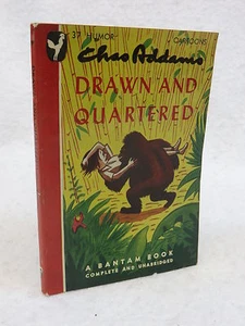 Chas Addams DRAWN AND QUARTERED 1946 Bantam Books #37 PB 1st BORIS KARLOFF Intro - Picture 1 of 6