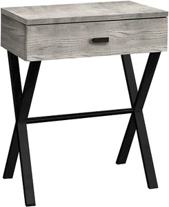 Offex 24" H Contemporary Grey Reclaimed Wood-Look Accent Bedroom Night Stand - Picture 1 of 5