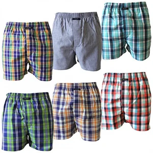6 Webboxer Boxershorts Boxer Shorts Herren CITYLIFE rot marine blau weiß WOW - Picture 1 of 7