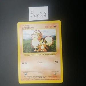 Growlithe 28/102 - Shadowless - Base Set - VINTAGE WOTC Pokemon Card - NM - Picture 1 of 2