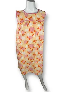 NOS NEW Vintage 70's Sz M Silin Floral House Dress Smock Pocket Wash & Wear - Picture 1 of 5