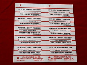 SIMON & GARFUNKEL~ THE SOUNDS OF SILENCE~ WE'VE GOT A ~ JUKEBOX  TITLE STRIPS - Picture 1 of 1