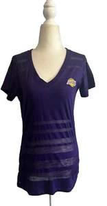 Polo Antiqua LA Lakers donna scollo a V NBA donna viola top media nuova con etichette - Foto 1 di 9