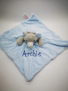 Personalised Baby Soft ELEPHANT Comforter Taggy taggie tag Blanket Girl Gift - Picture 1 of 4