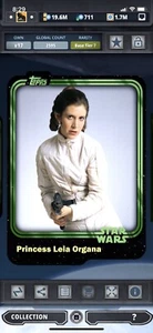 Topps Star Wars Digital Card Trader Tier 7 - Green Princess Leia Organa Base 1 - Picture 1 of 1
