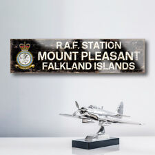 Mount Pleasant Falkland Islands 40cm Sign RAF Station Wall Plaque Sign