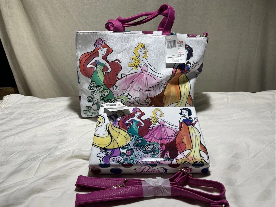 LOTE DE 2 Monederos Princesa Parques Disney Bolso de Mano Diseñador Alta Costura Foto 1 de 4
