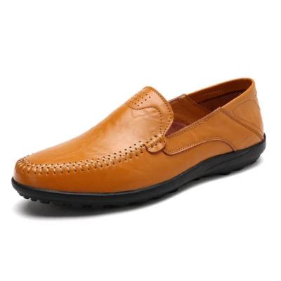 Men's Loafers Casual Breathable Fashion Comfortable Driving Leather Dress Shoes - Image 1 of 4