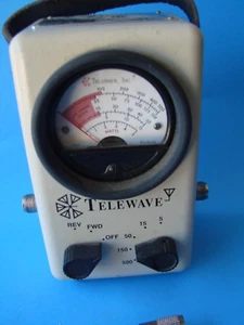 Telewave Model 44A 20-1000 Mhz RF Wattmeter. Used W/Adaptors, Tested & Working - Zdjęcie 1 z 14