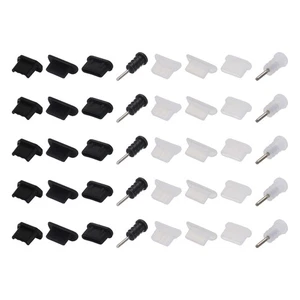 40 pièces bouchons de prise de conduit de port de téléphone, prise audio USB C/Micro USB/3,5 mm - Photo 1 sur 7