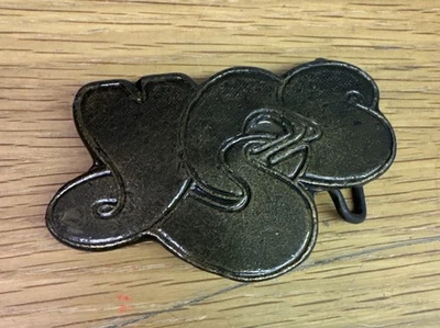 Hebilla de cinturón de latón con logotipo Roger Dean Foto 1 de 3