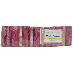 Rainbows 40 x 2 1/2" Strips 44" Long by Victorian Textiles (#58) - Picture 1 of 2