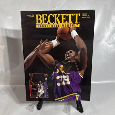 Beckett Baloncesto Mensual #63 Octubre 1995 Karl Malone Utah Jazz Cubierta Foto 1 de 3