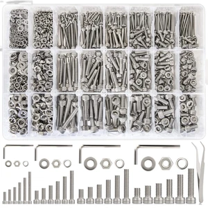1570PCS Assortimento Bulloni Metrici M2 M3 M4 M5, 24 Misure Testa Esagonale da 8MM a 25MM - Foto 1 di 12