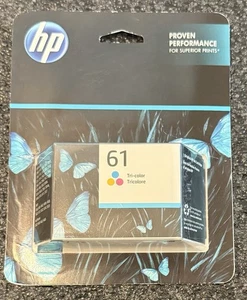 Genuine New HP 61 Tri-Color Ink Cartridge CH562WN Factory Sealed Exp 02/2025 - Zdjęcie 1 z 2