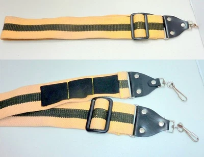 1970's Camera Strap with Yellow-Black Stripe  Came Off a Nikon F1  Early SLR - Image 1 of 4