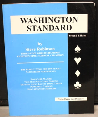 WASHINGTON STANDARD: FIVE-CARD MAJORS/2-OVER-1 GAME 2nd Edition Steve Robinson - Imagem 1 de 4