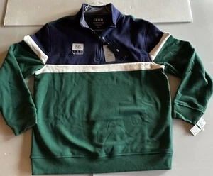 IZOD Advantage Performance Sweatshirt Men’s Large Green 1/4 Zip Stretch New NWT - Picture 1 of 9
