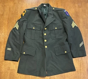 Vintage US Army Coat Jacket DSCP Vietnam Era 43S 1st Cavalry Europe Patch - Picture 1 of 11