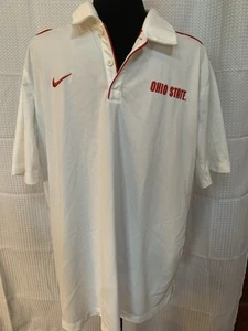 Polo para hombre Nike Dri-fit grande blanco manga corta Universidad Estatal de Ohio - Imagen 1 de 6