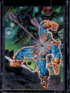 1992 Skybox Marvel Masterpieces Silver Surfer vs Thanos Battle Spectra #2-D - Picture 1 of 2