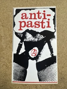 PEGATINA ANTI PASTI VINTAGE AÑOS 80/SIN USAR RARA UK82 PUNK UK DEADSTOCK OI - Imagen 1 de 2