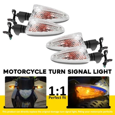 4x LED Turn Motorcycle Signal Light Blinker for K1300S 2009-2016 BMW Clear Amber - Image 1 of 4