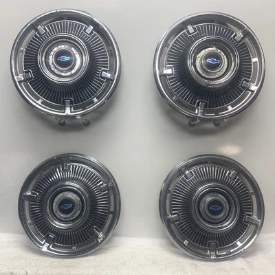 套装 (4) 1965 雪佛兰 Impala Biscayne 14 英寸车轮盖轮毂盖 — 第 1/4 张图片