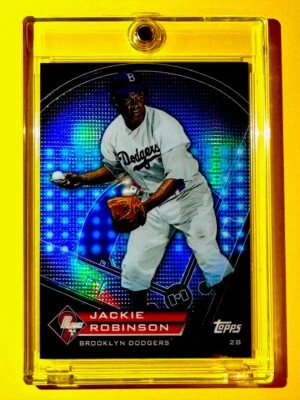 Jackie Robinson MINT TOPPS PRIZE PRIME REFRACTOR BROOKLYN DODGERS BEAUTIFUL CARD - Image 1 of 4