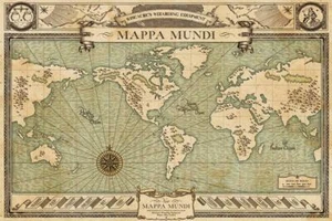 Fantastic Beasts Mappa Mundi World Map Movie Poster 36x24 Inch - Picture 1 of 1
