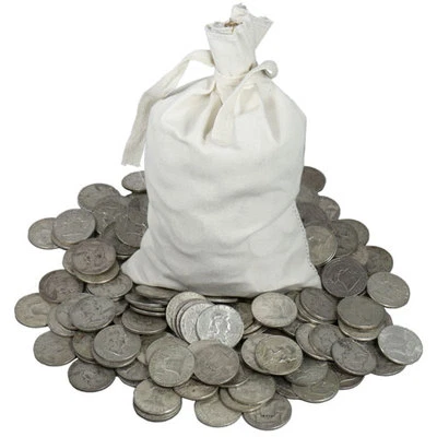 .50 POUND LB BAG (8 OUNCES) US Silver Coins ALL 90% Silver Pre-1965 Lot ! - Image 1 of 3