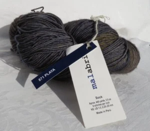 1 Skein MALABRIGO Peru Playa Kettle Dyed 100% Superwash Merino Wool Sock Yarn - Picture 1 of 3