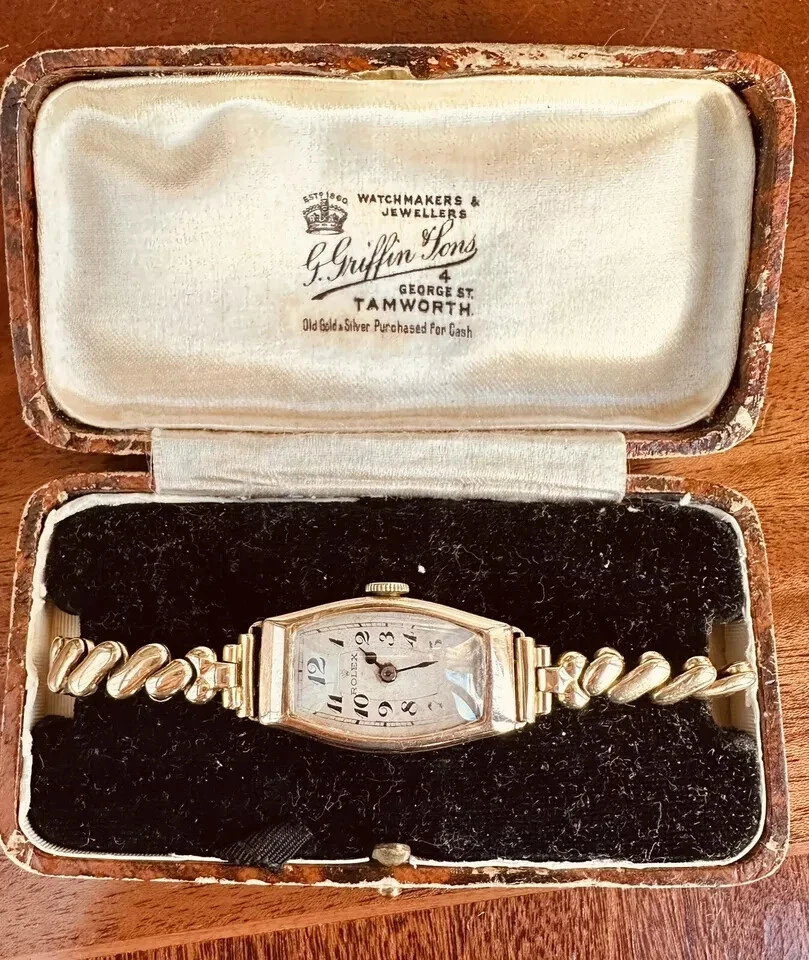 Reloj Rolex, Oro 9k Tonneau Cocktail de 1935 Caja Original, Funciona Bien. Foto 1 de 4