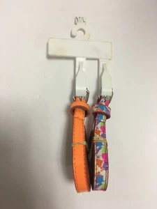 Girls' 2 Pack Belt Set Orange & paint Splat M/L - Picture 1 of 3