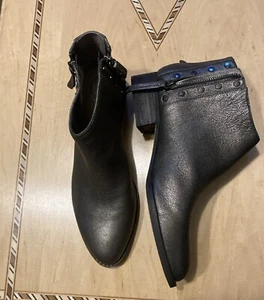 Vince Camuto Catile Pewter Gunmetal Leder Seitenreißverschluss Stiefeletten 8 schön! - Bild 1 von 8