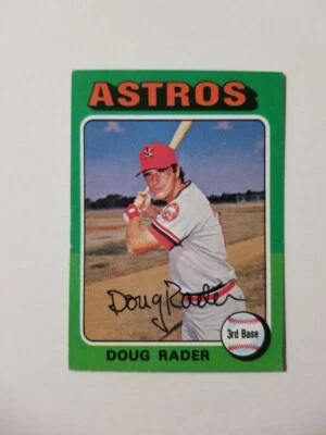DOUG RADER 1975 TOPPS MINI BASEBALL CARD #165 HOUSTON ASTROS - Image 1 of 2